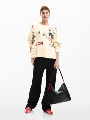 Desigual Tréning póló 'Mickey and Minnie Mouse™' - bézs