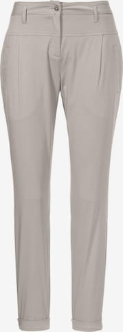 MADELEINE Pleat-Front Pants in Beige: front