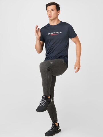 ODLO Slim fit Workout Pants 'Run Easy' in Grey