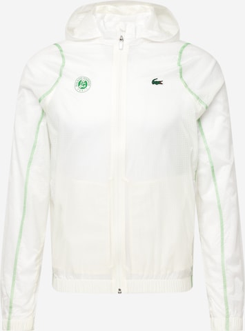 Veste de sport Lacoste Sport en blanc : devant