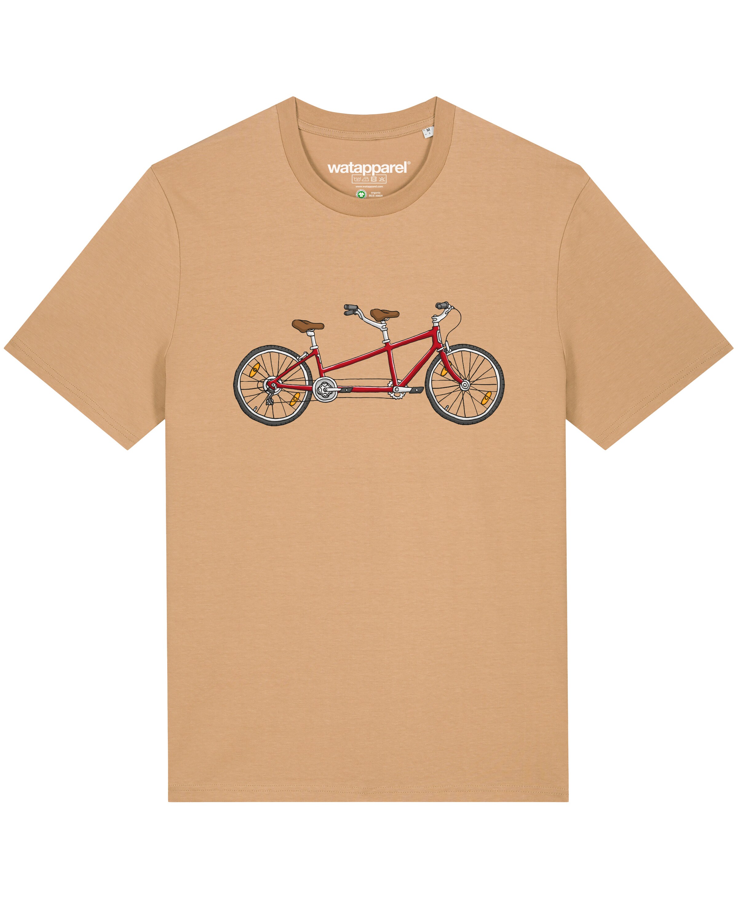 T-Shirt ' Tandem ' Watapparel en beige : devant