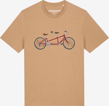 T-Shirt ' Tandem ' Watapparel en beige : devant