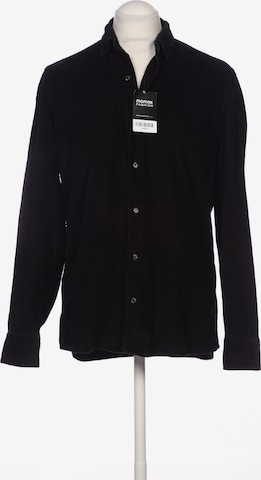 MANGO MAN Button Up Shirt in L in Black: front