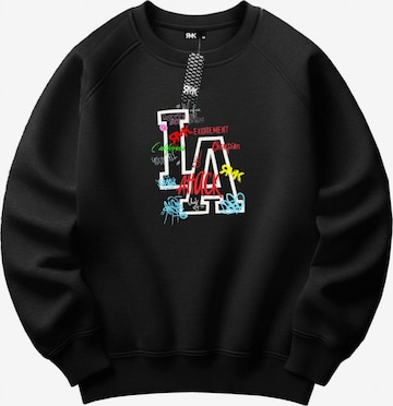RMK Sweatshirt 'Los Angeles LA' in Black: front