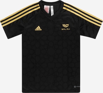 ADIDAS SPORTSWEAR Performance Shirt 'Salah 3-Stripes' in Black: front
