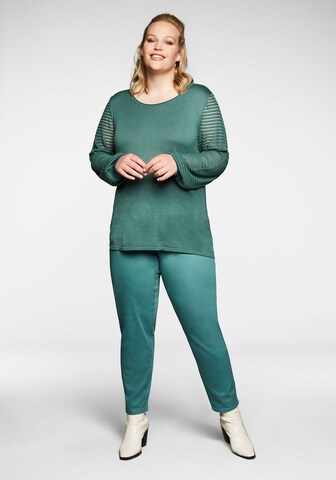 SHEEGO Slimfit Broek in Groen