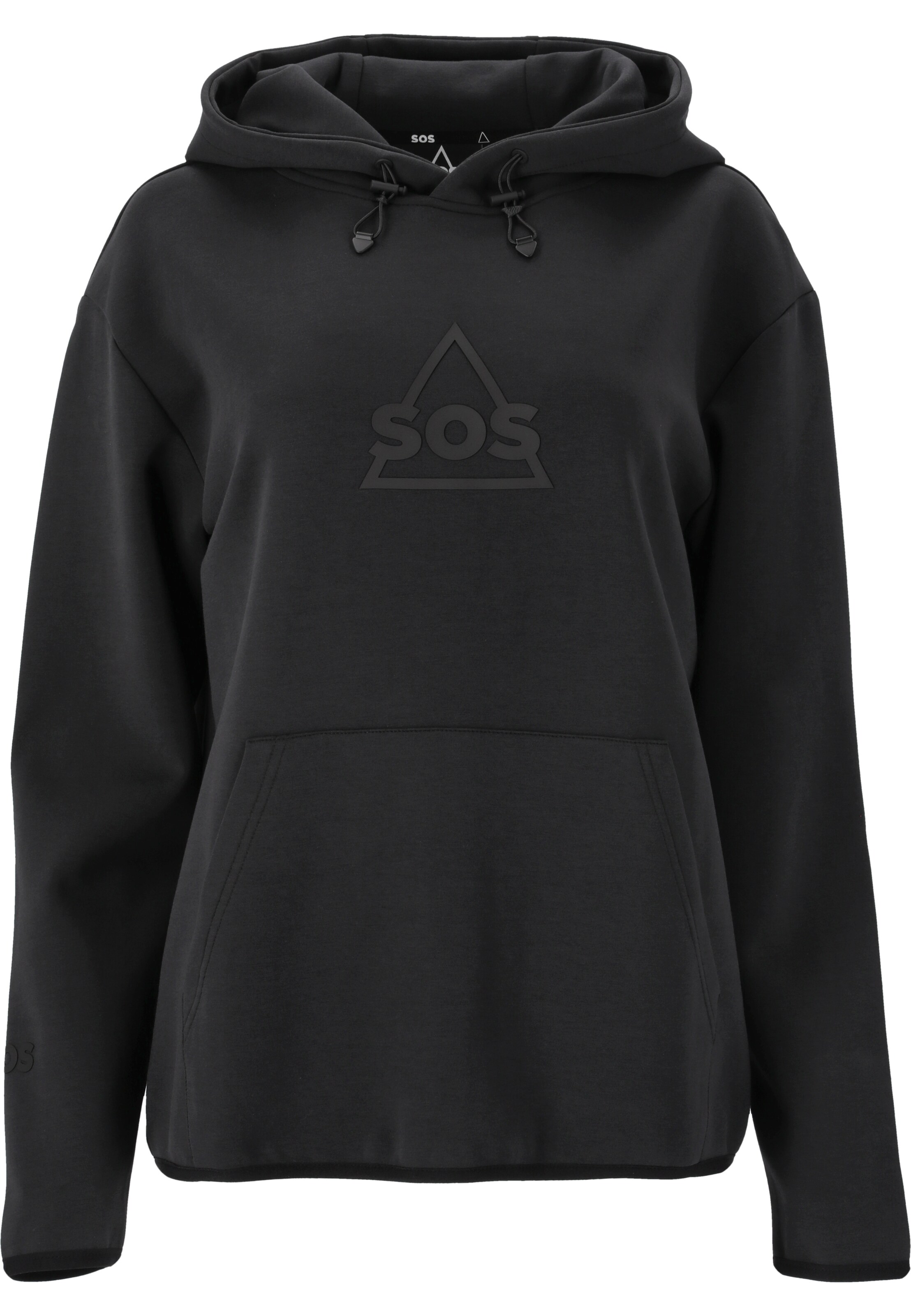 SOS Sweatshirt 'Vail' in Zwart: voorkant