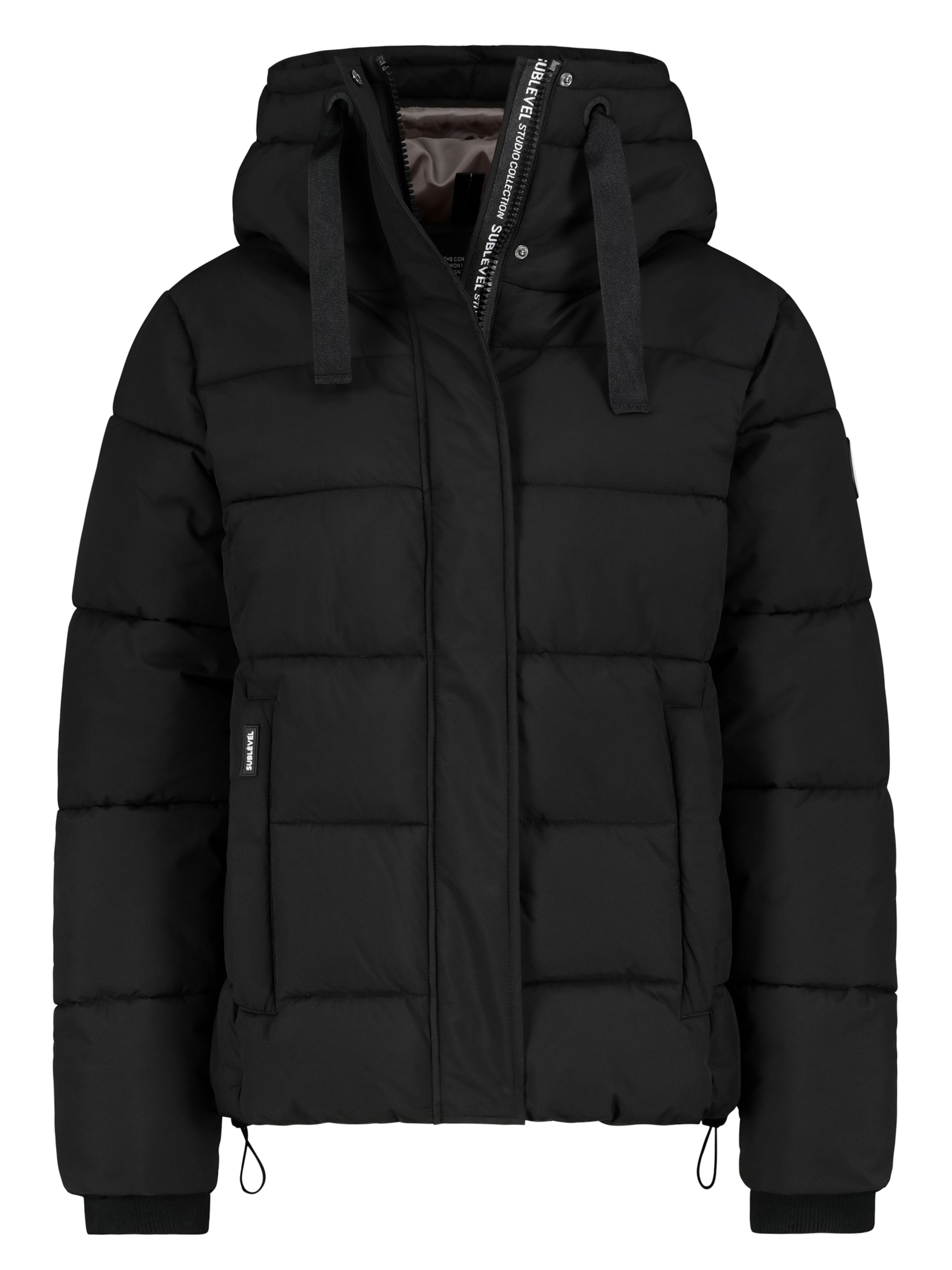 Sublevel Winterjas in Zwart: voorkant
