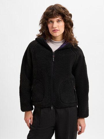 Peuterey Fleece Jacket 'Seurat' in Black: front