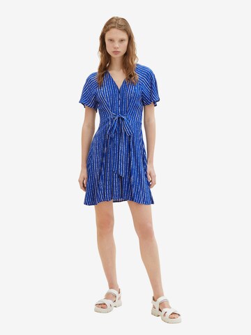 TOM TAILOR DENIM - Vestido camisero en azul