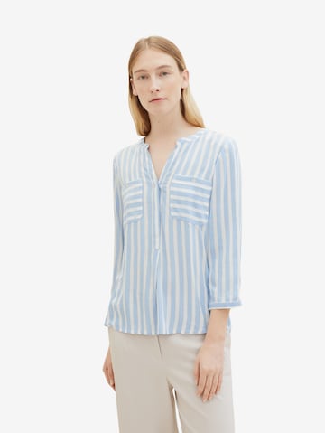 TOM TAILOR Blouse in Blauw: voorkant