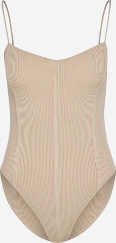 Casa Mara Shirt bodysuit 'SOLID' in Beige: front