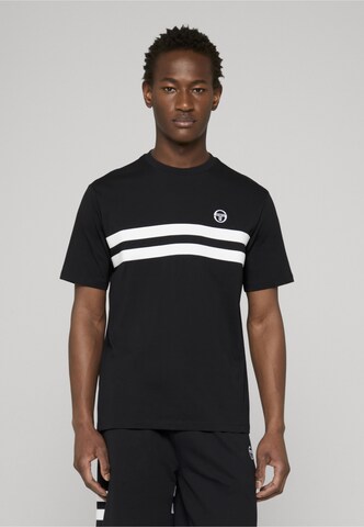 Sergio Tacchini Shirt 'Egeo Co' in Zwart: voorkant