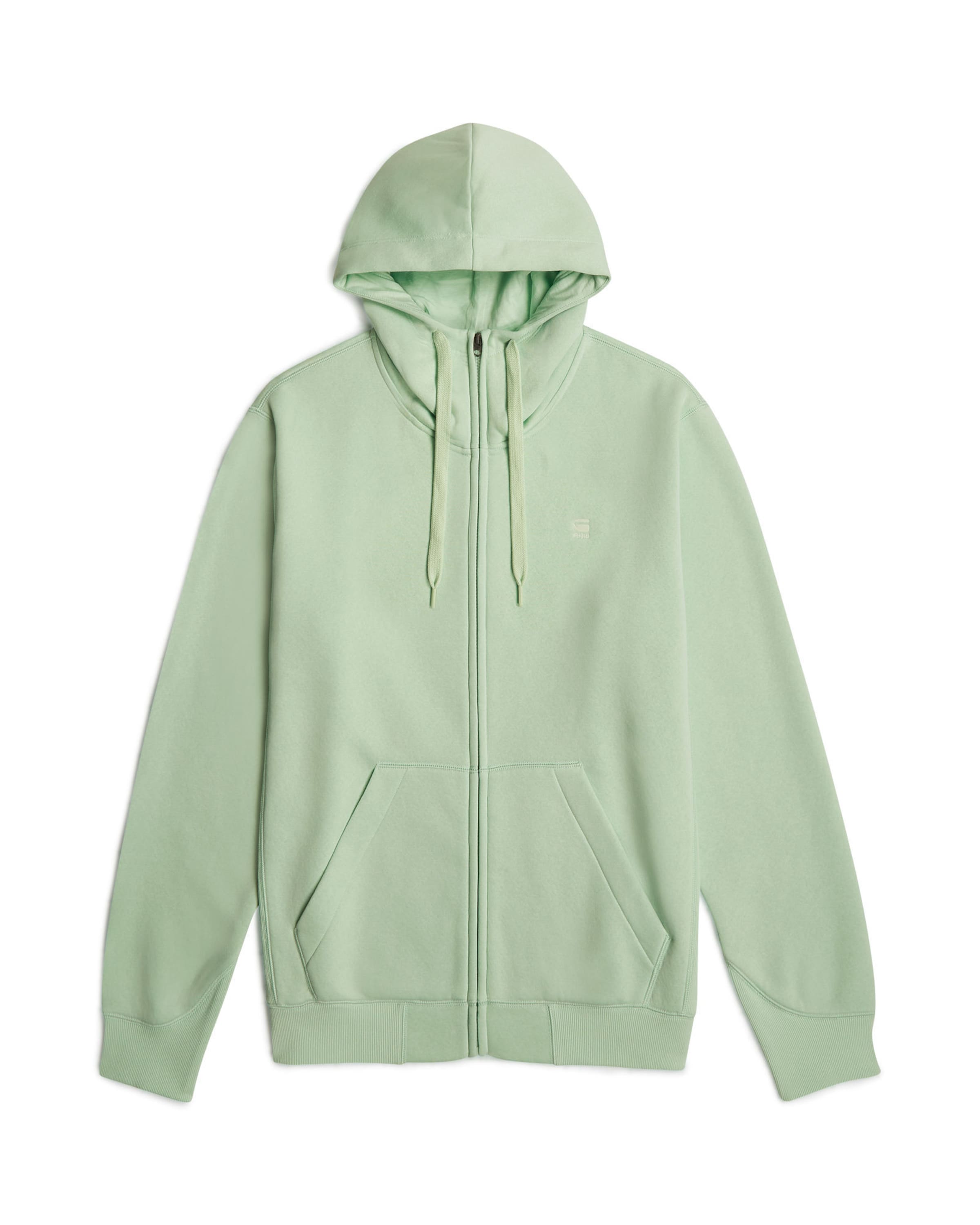 G-STAR Sweatvest 'Premium Core' in Groen: voorkant