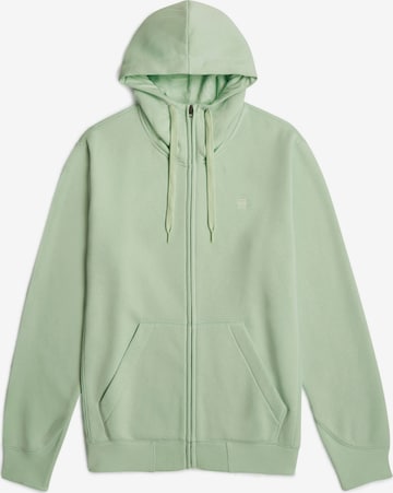 G-STAR Sweatvest 'Premium Core' in Groen: voorkant