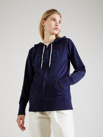 GAP Zip-Up Hoodie in Blue: front