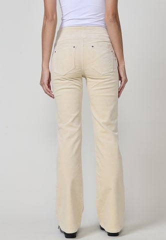 KOROSHI Bootcut Kalhoty – bílá