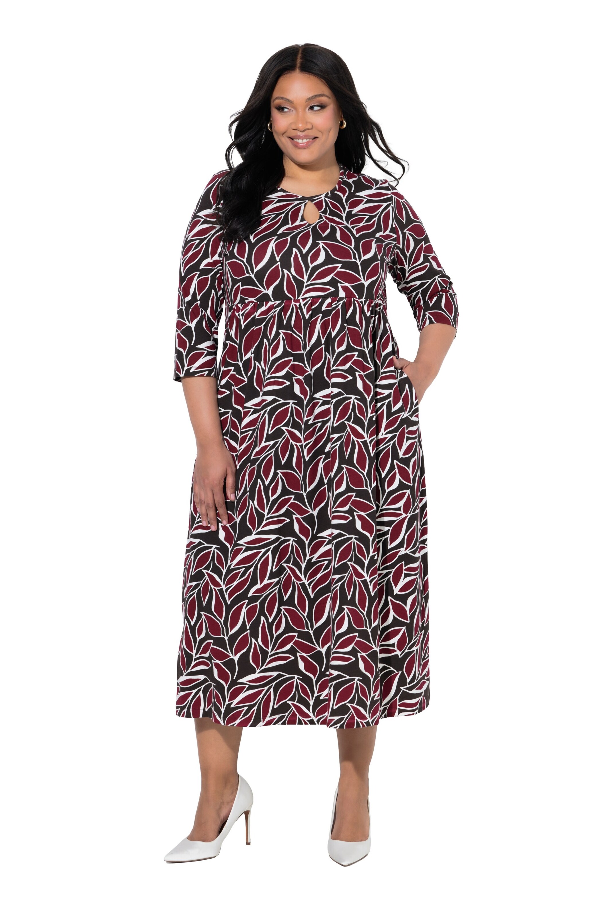 Ulla Popken Kleid in Braun: Vorderseite