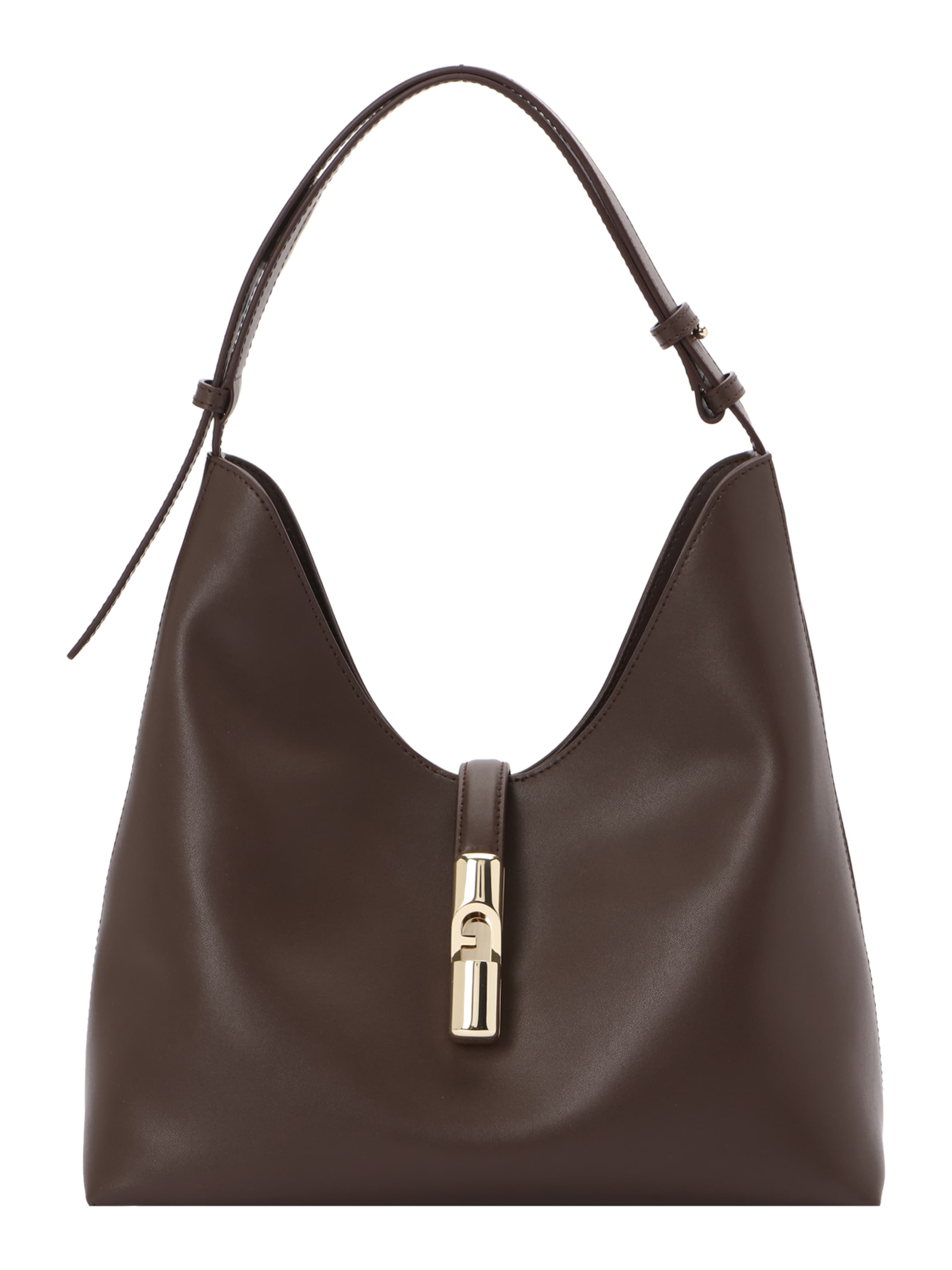 FURLA - Bolso de hombro 'Goccia' en marrón: frente