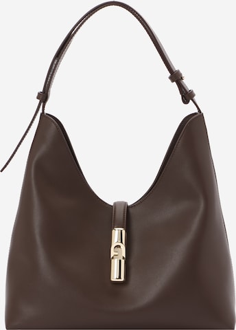 FURLA - Bolso de hombro 'Goccia' en marrón: frente