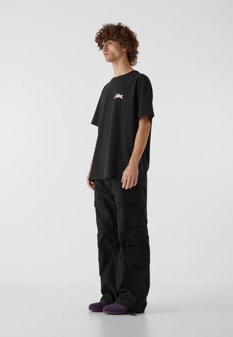 Lost Youth - Camisa 'Flower Waves' em preto