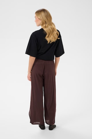 Cream Loose fit Pants 'Allie' in Brown