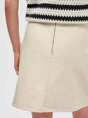 SELECTED FEMME Skirt 'Krista' in Beige