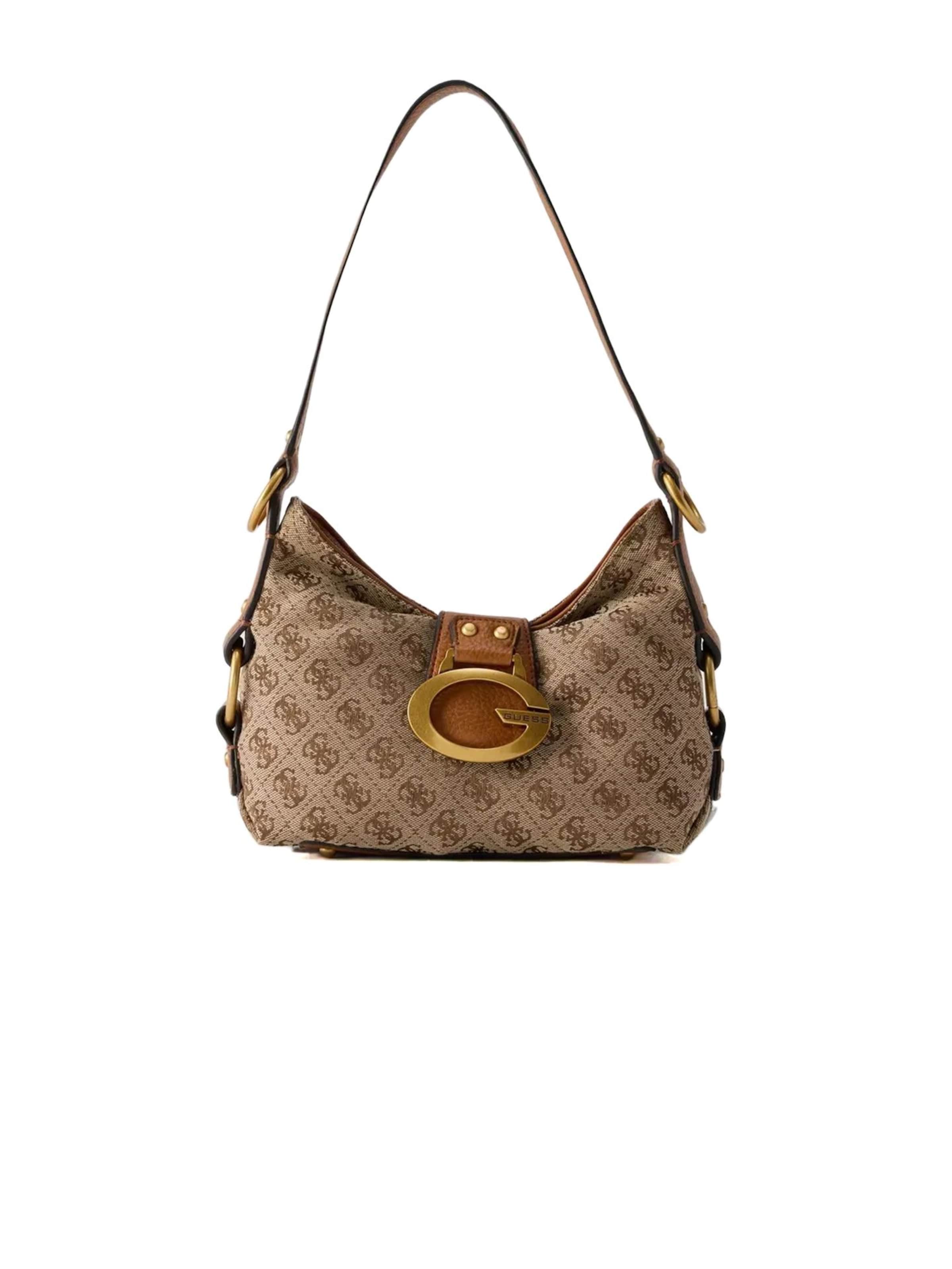 Borsa a spalla di GUESS in marrone: frontale