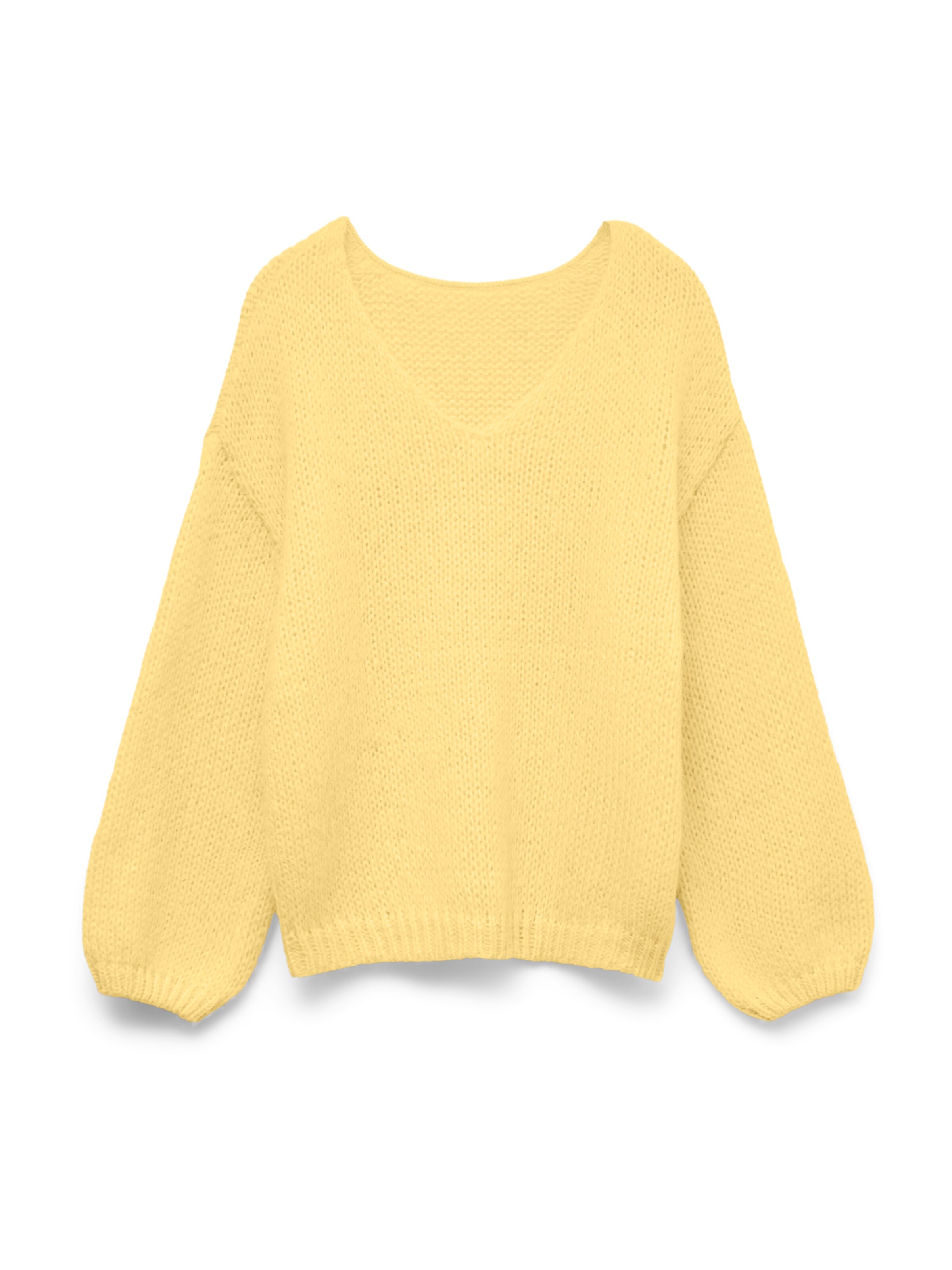 VERO MODA Oversized trui 'VMMaybe' in de kleur Lichtgeel, Productweergave