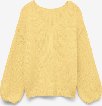 VERO MODA Oversized trui 'VMMaybe' in Geel: voorkant