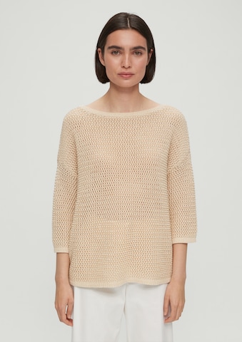 Pull-over s.Oliver BLACK LABEL en beige : devant