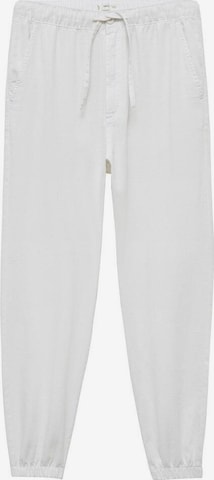 MANGO TEEN Tapered Pants 'Joggerl' in White: front
