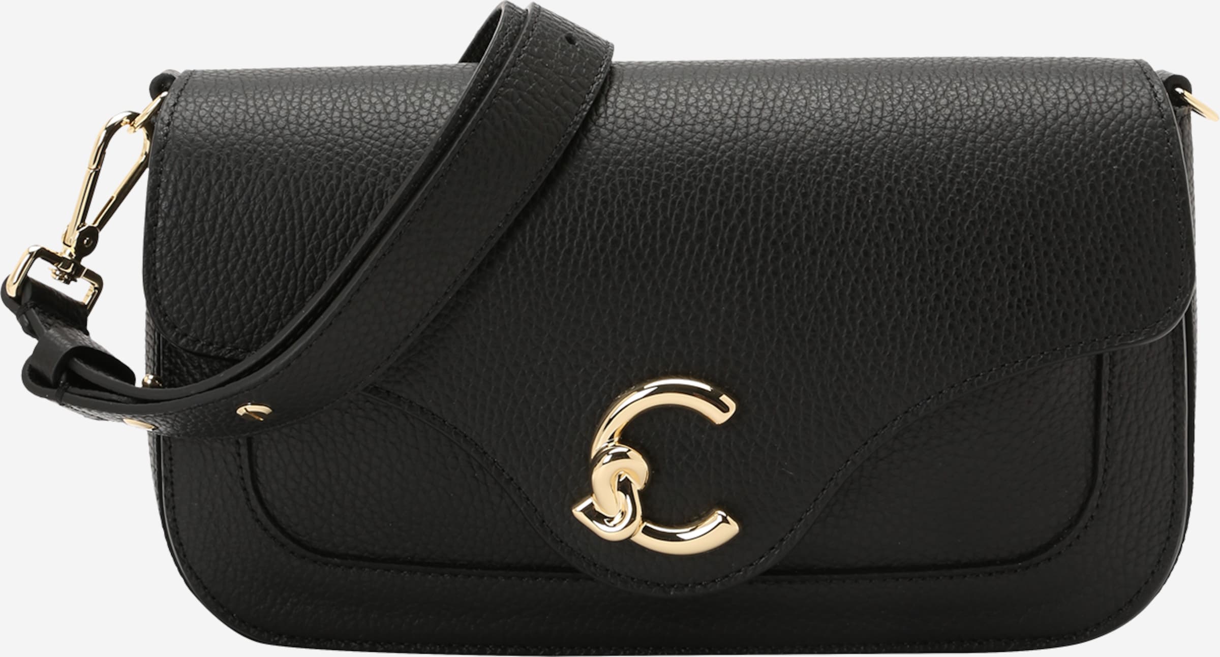 Sac Fourre-tout Coccinelle Celine En Daim Chevron Noir - Grand Modèle, Cuir, Neuf Avec étiquettes