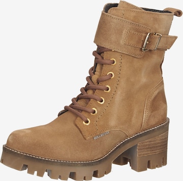 BULLBOXER Lace-Up Ankle Boots in Brown: front