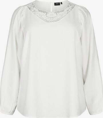 Zizzi Bluse i hvid: forside