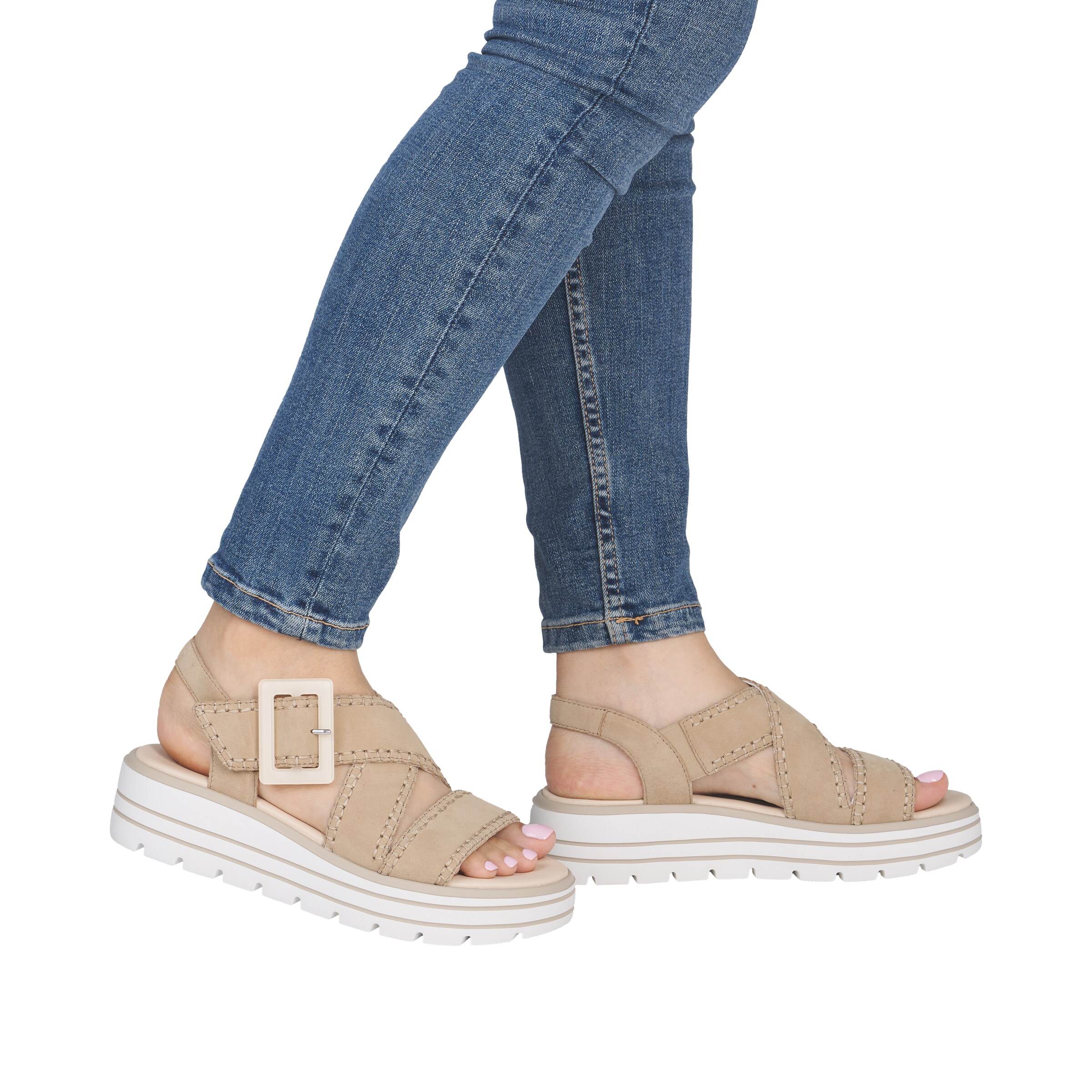 REMONTE Sandale in Beige