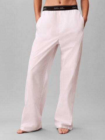 Calvin Klein Pajama Pants in White: front