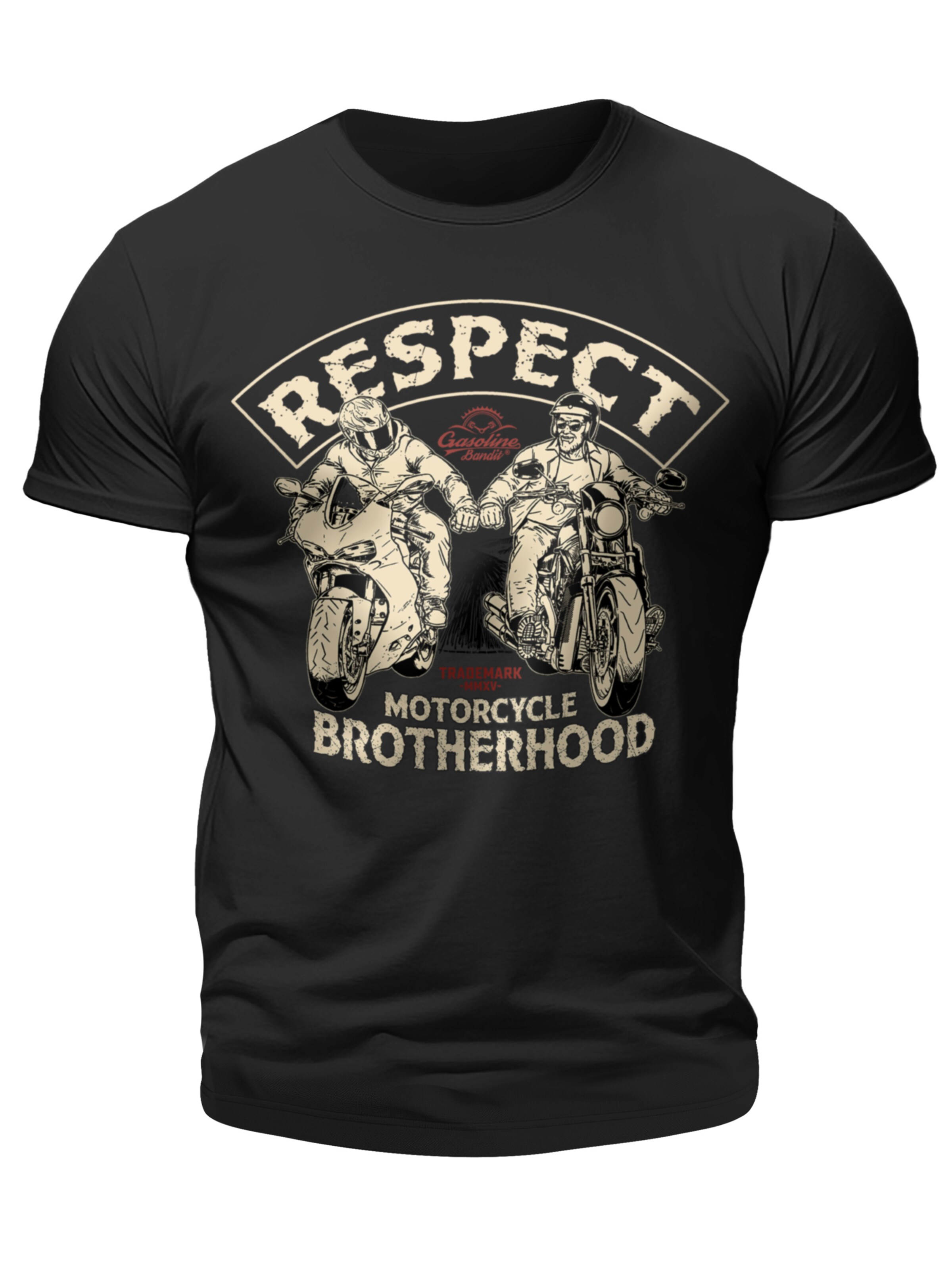 Gasoline Bandit Shirt 'Respect' in Black: front