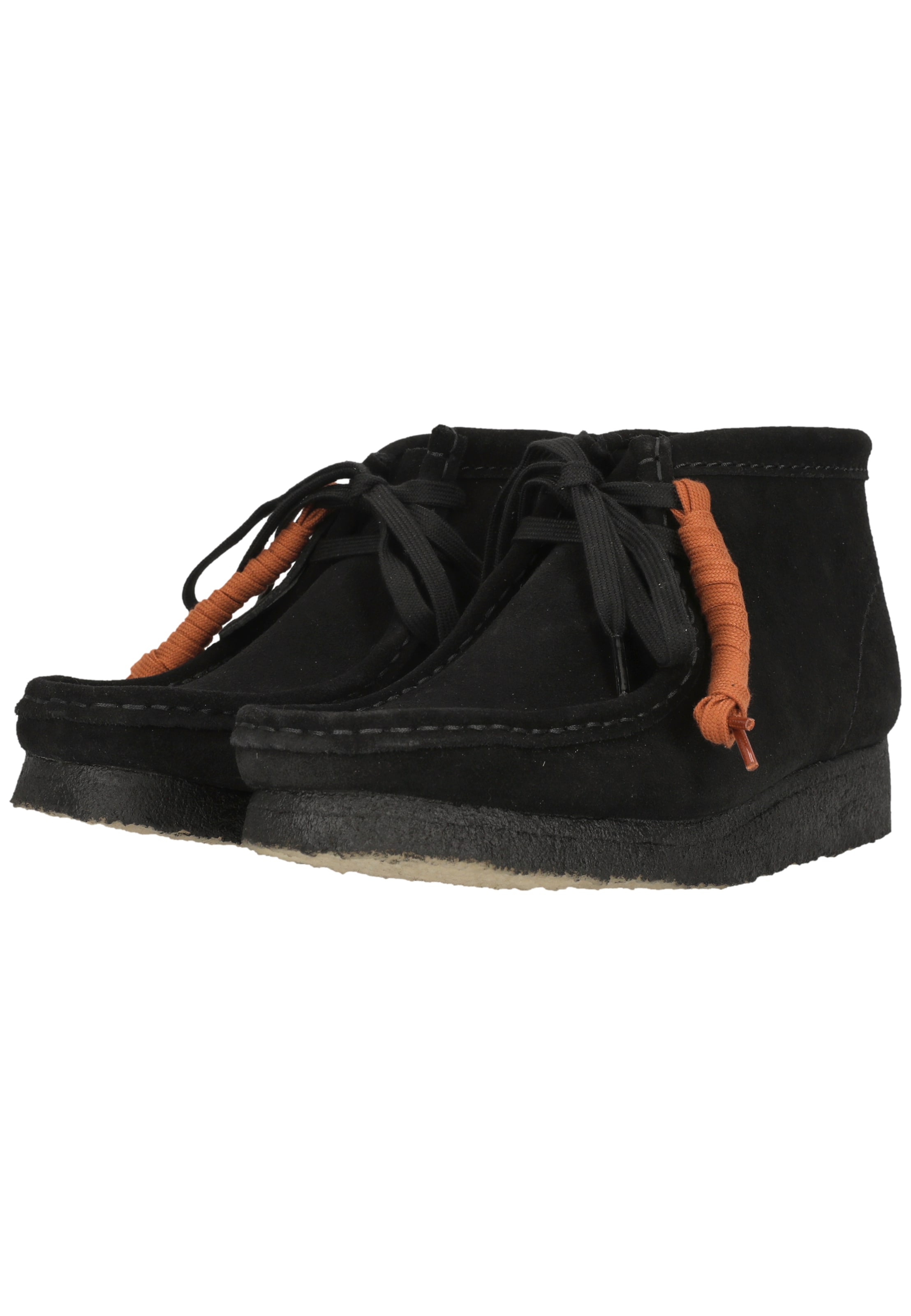 CLARKS Veterschoen 'Wallabee Boot' in Zwart