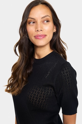 SAINT TROPEZ Sweter 'Mila' w kolorze czarny