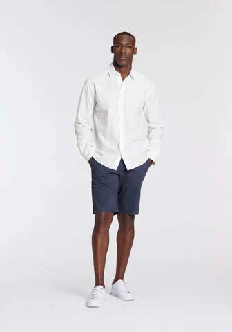 DELMAO Regular fit Button Up Shirt in White