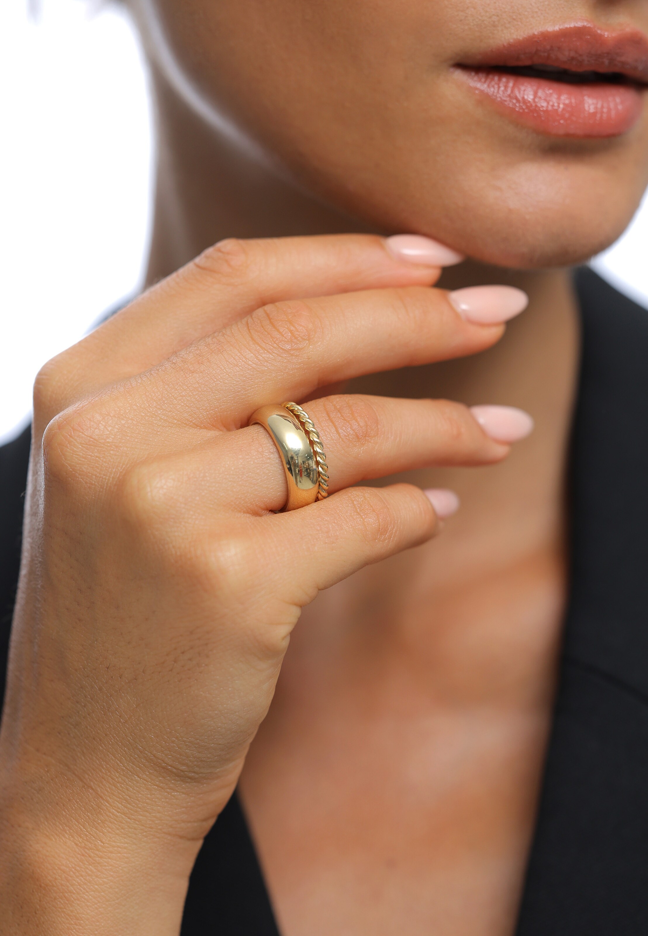 ELLI PREMIUM Sieraden set in Goud: voorkant