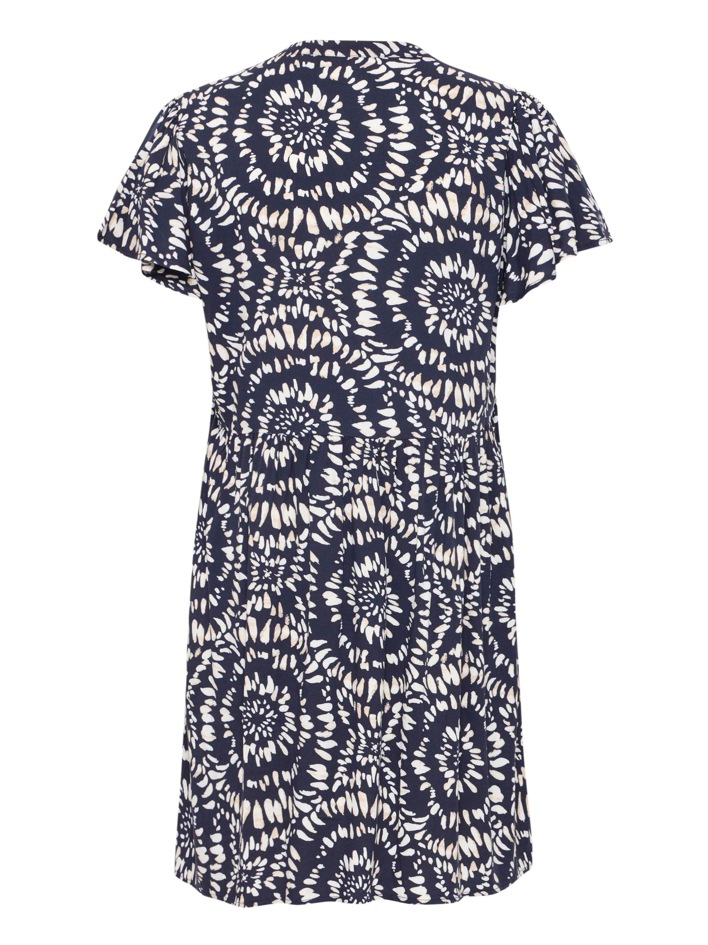 ICHI Jurk 'Aya' in Blauw: voorkant