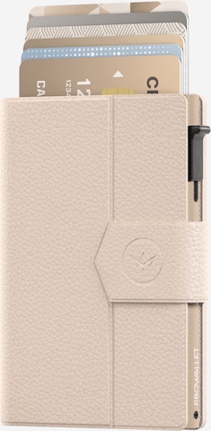 Porte-monnaies 'Pasjeshouder Plus Pebble' Prowallet en beige : devant