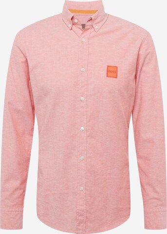 BOSS Button Up Shirt 'Mabsoot' in Pink: front