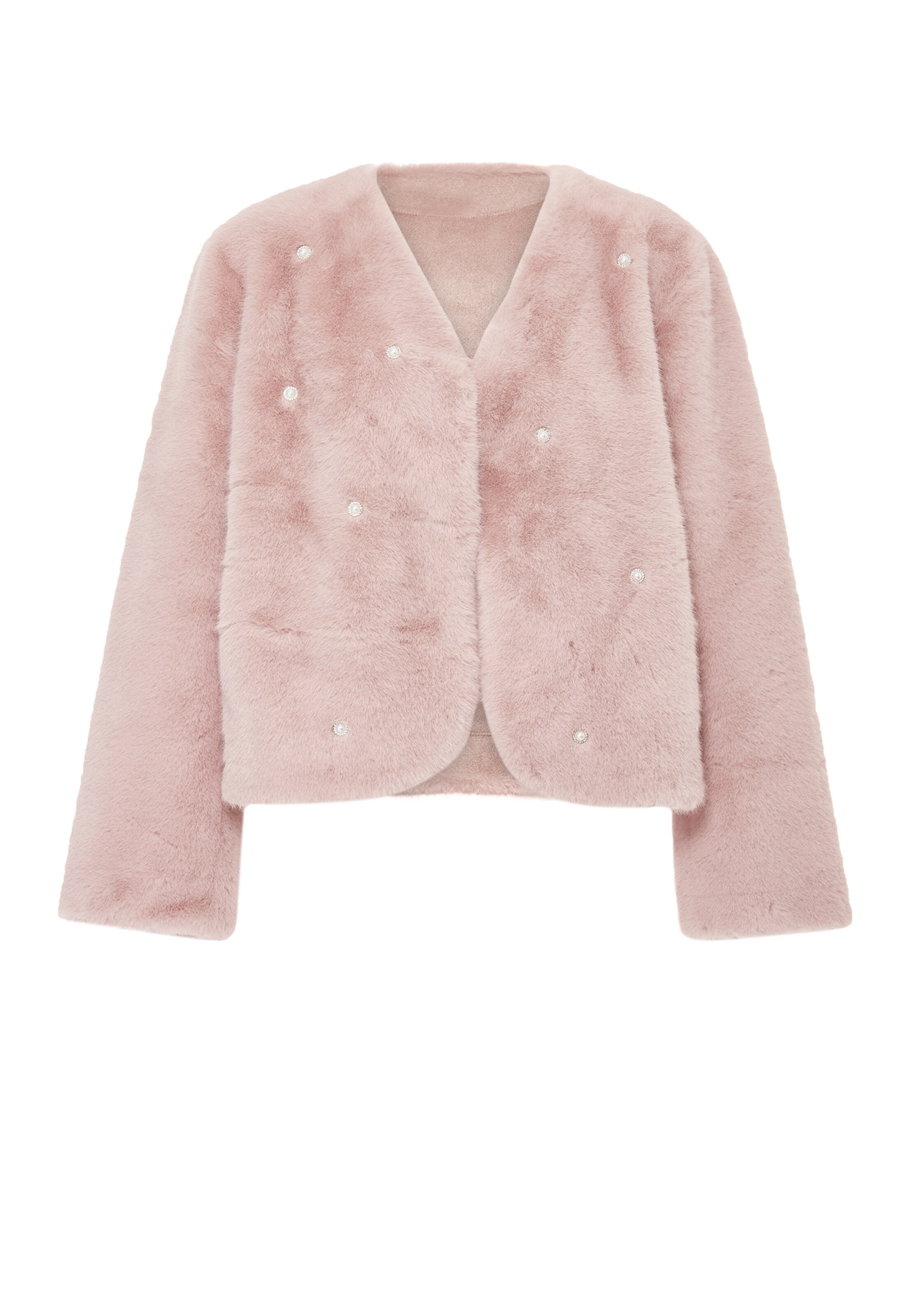 Cardigan caneva en rose : devant