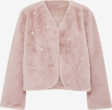 Cardigan caneva en rose : devant