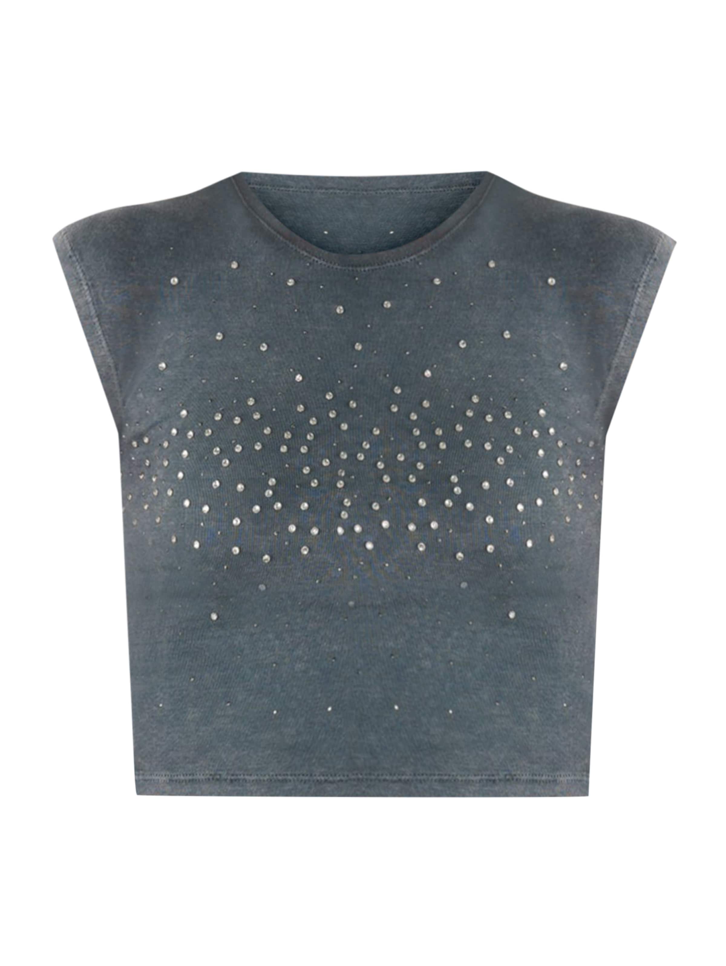 No Matter What Top in Grey: front