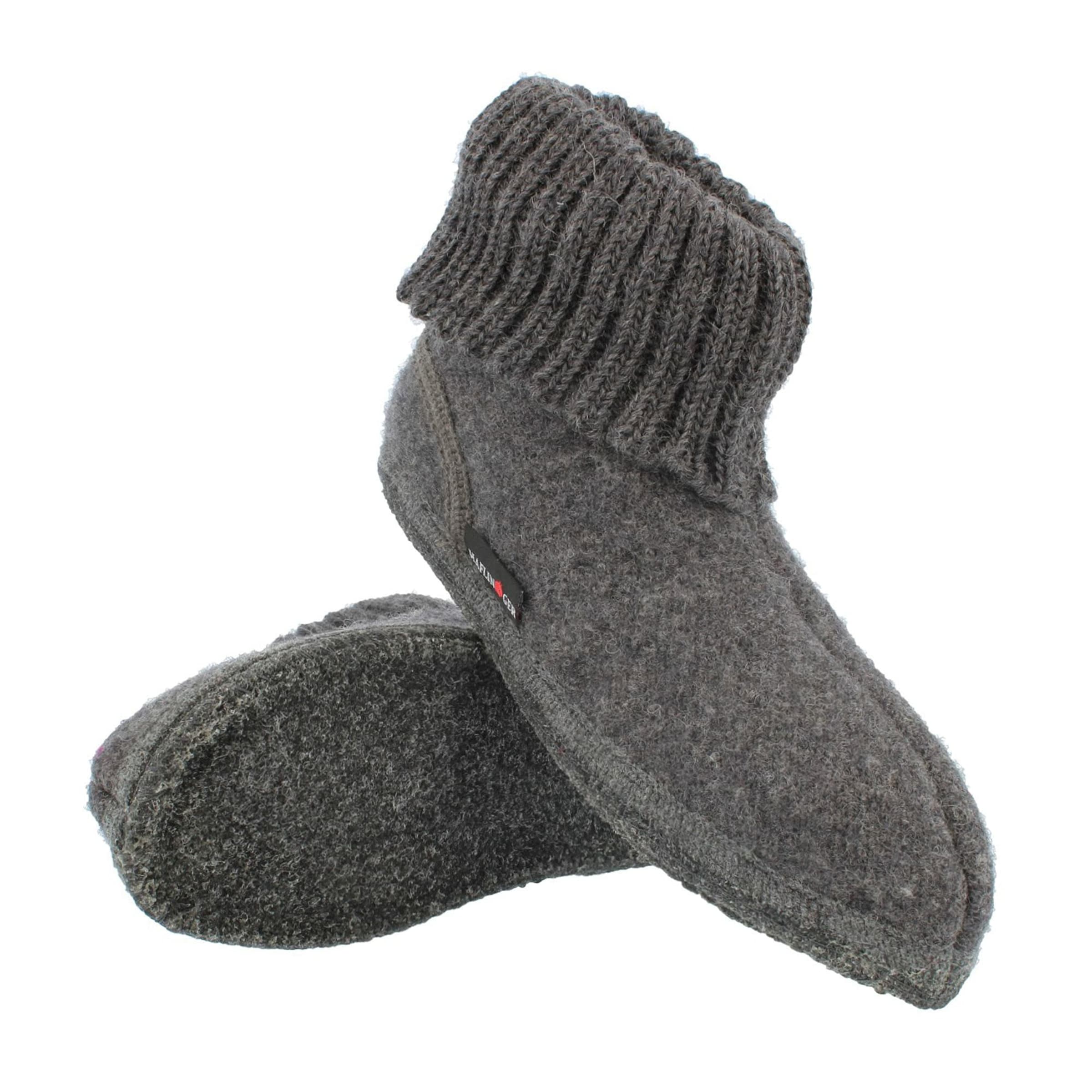 HAFLINGER Slippers 'Karl' in Grey