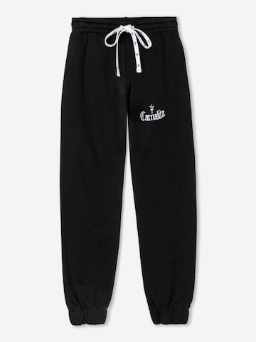 Carnalita - Loosefit Pantalón 'Pantalón de chándal con logo bordado' en negro: frente
